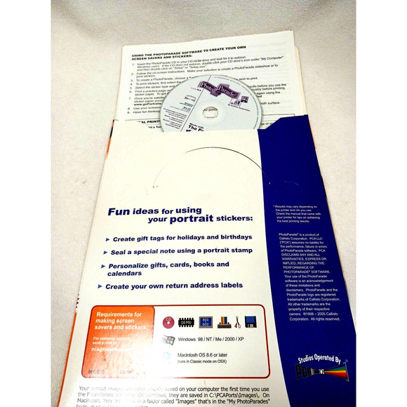 Photo Paper Sticker Kit 5 Sheets Stick Labels w CD instructions Crafts - Picture 14 of 16